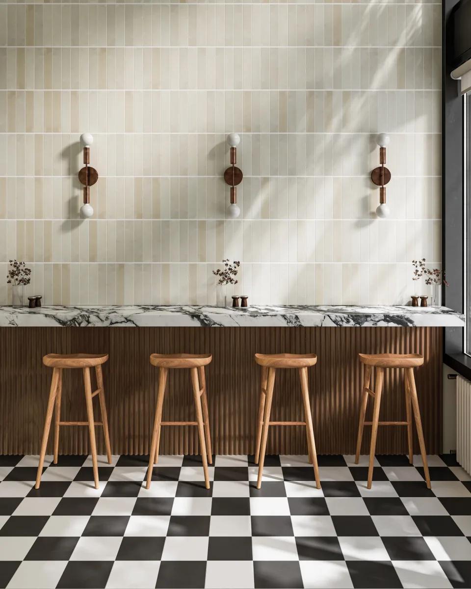Celine Glazed Porcelain Field Tile 2.5X12 White Gloss - Elit