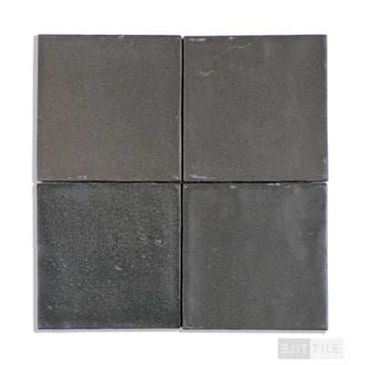 Celine Glazed Porcelain Field Tile 4X4 Black Matte