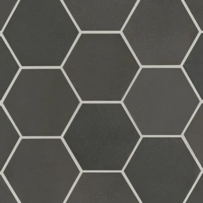 Celine Glazed Porcelain Field Tile 4.5X4 Black Matte