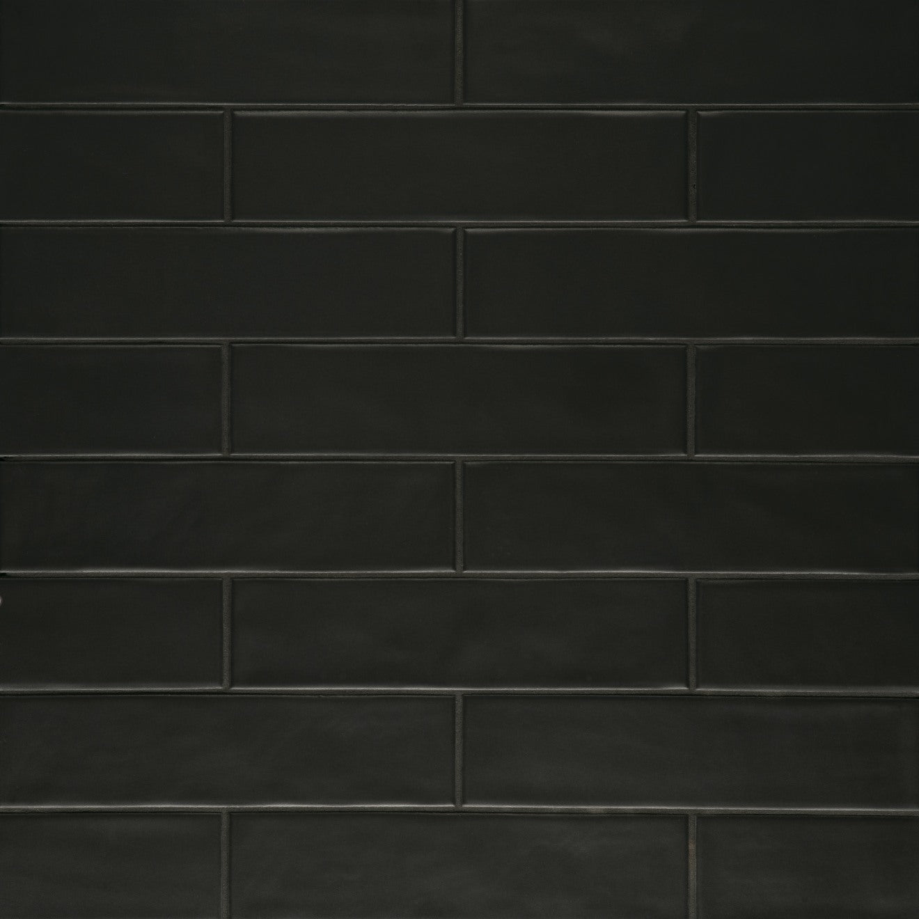 Clara Glazed Porcelain Field Tile 2-3/4X11 Noir Matte