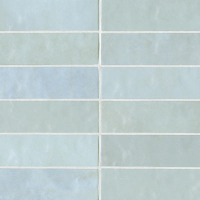 Cloe Glazed Ceramic Field Tile 2-1/2X8 Baby Blue Gloss