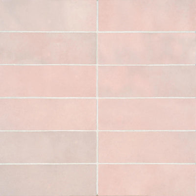 Cloe Glazed Ceramic Field Tile 2-1/2X8 Pink Gloss