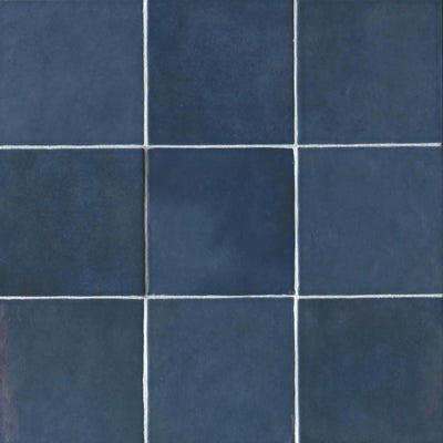 Cloe Glazed Ceramic Field Tile 5X5 Blue Gloss