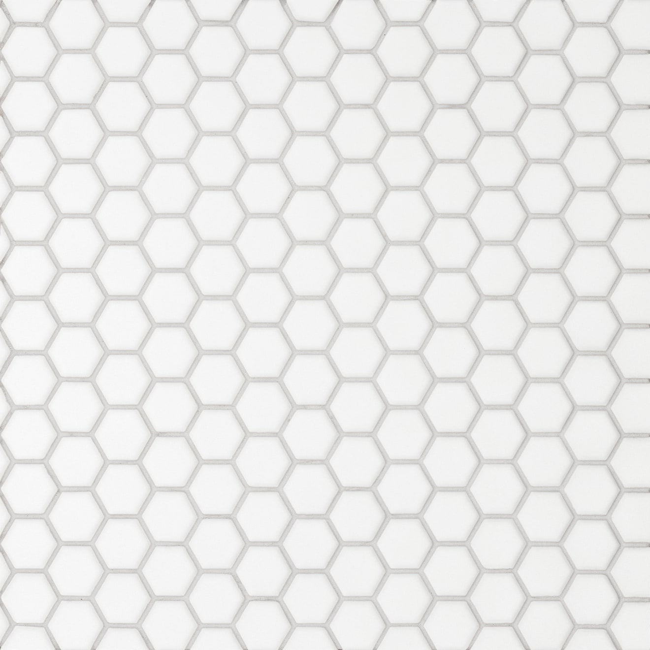 Le Café 1X1 Hexagon Glazed Porcelain Mosaic 10-1/4X11-3/4 White Matte