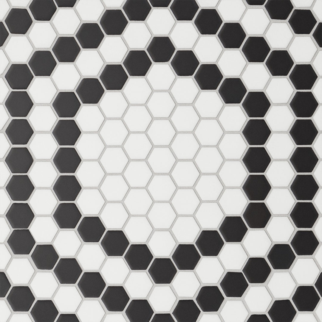 Le Café 1X1 Glazed Porcelain Mosaic 10-1/4X12-1/4 Deco Design 4