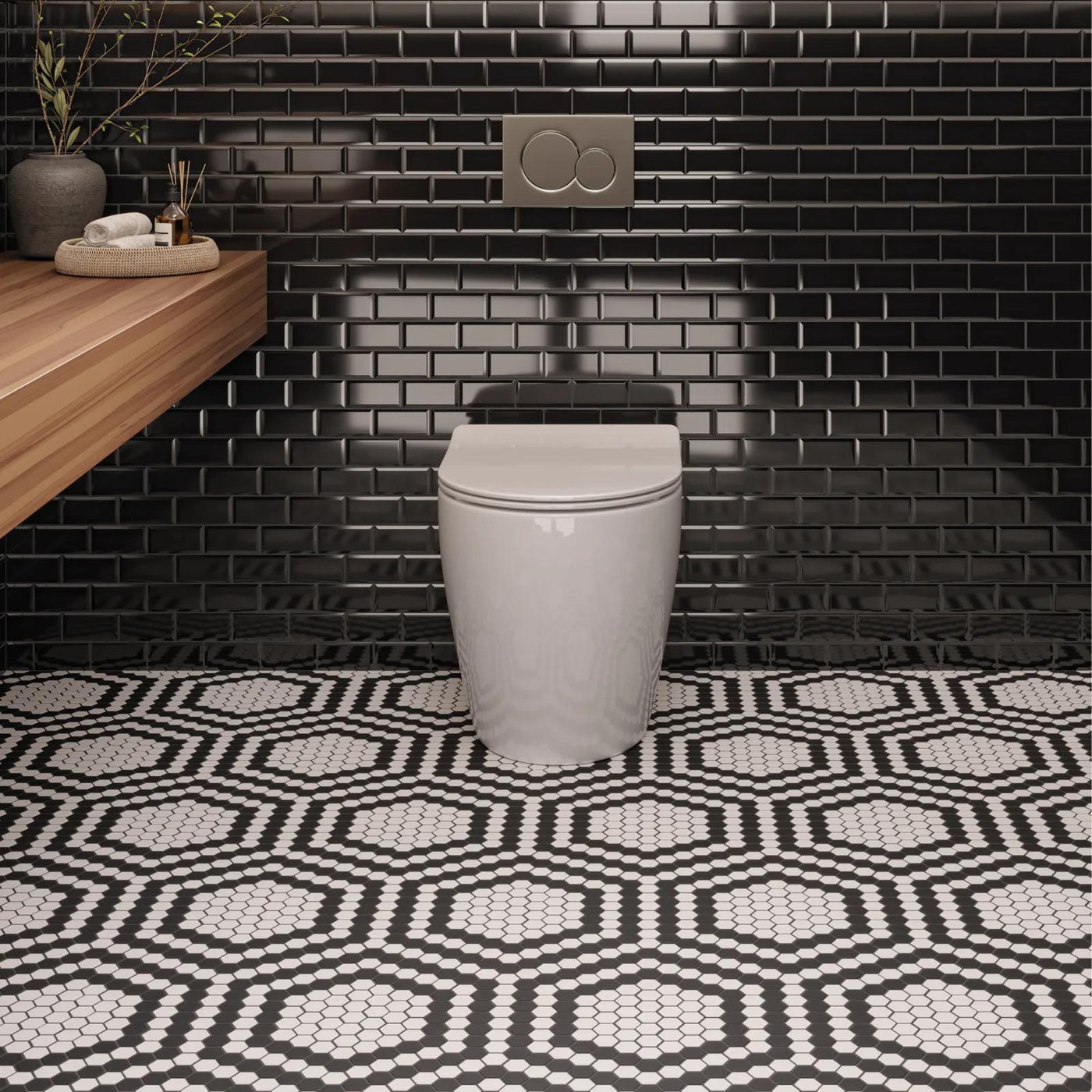 Le Café 1X1 Glazed Porcelain Mosaic 10-1/4X12-1/4 Deco Design 4 Matte