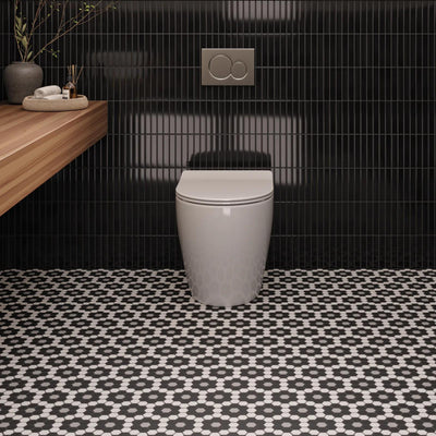 Le Café 1X1 Glazed Porcelain Mosaic 10-1/4X12 Deco Design 6 Matte