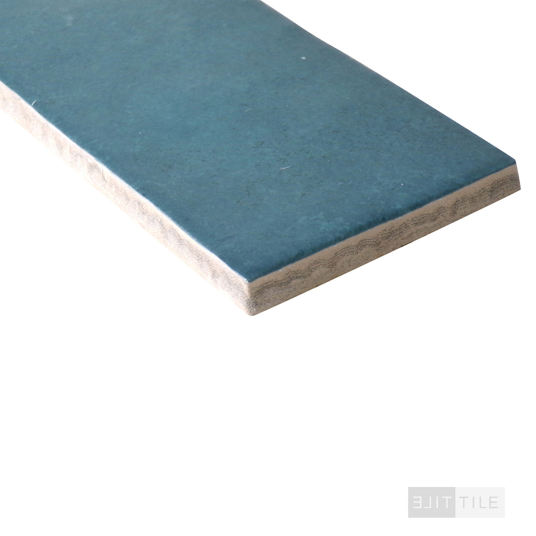 Makoto【超美品】Lost D3.0 Round Tail Makoto Ceramic Field Tile 2.5X10 Arashi Blue Matte – Elit Tile
