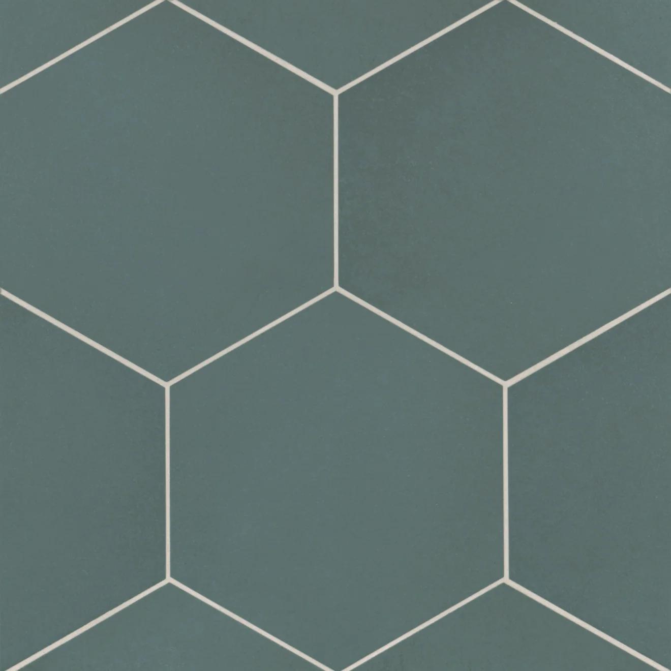 Makoto Porcelain Field Tile 10X11-1/2 Arashi Blue Matte