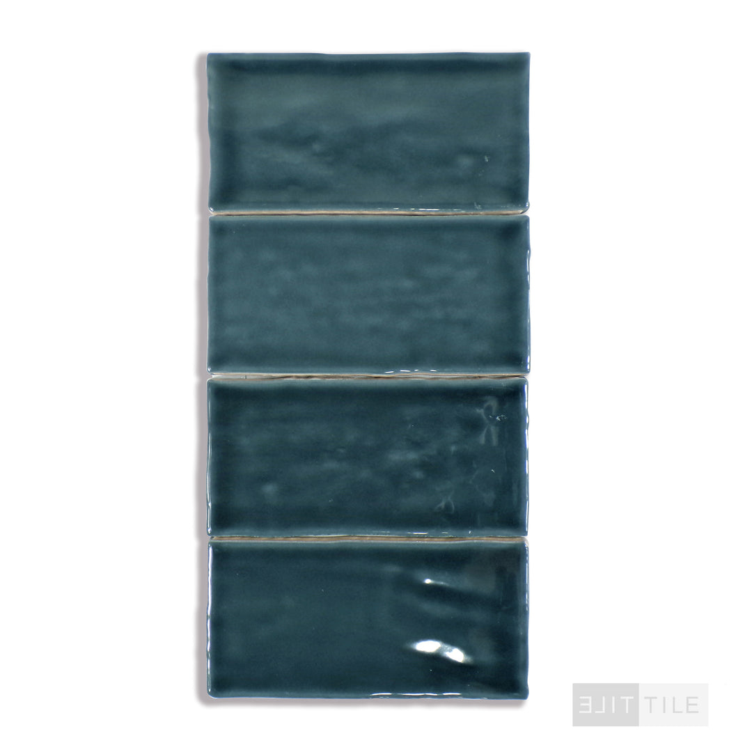 Marin Glazed Ceramic Field Tile 2.5X5 Midnight Tide Gloss – Elit Tile
