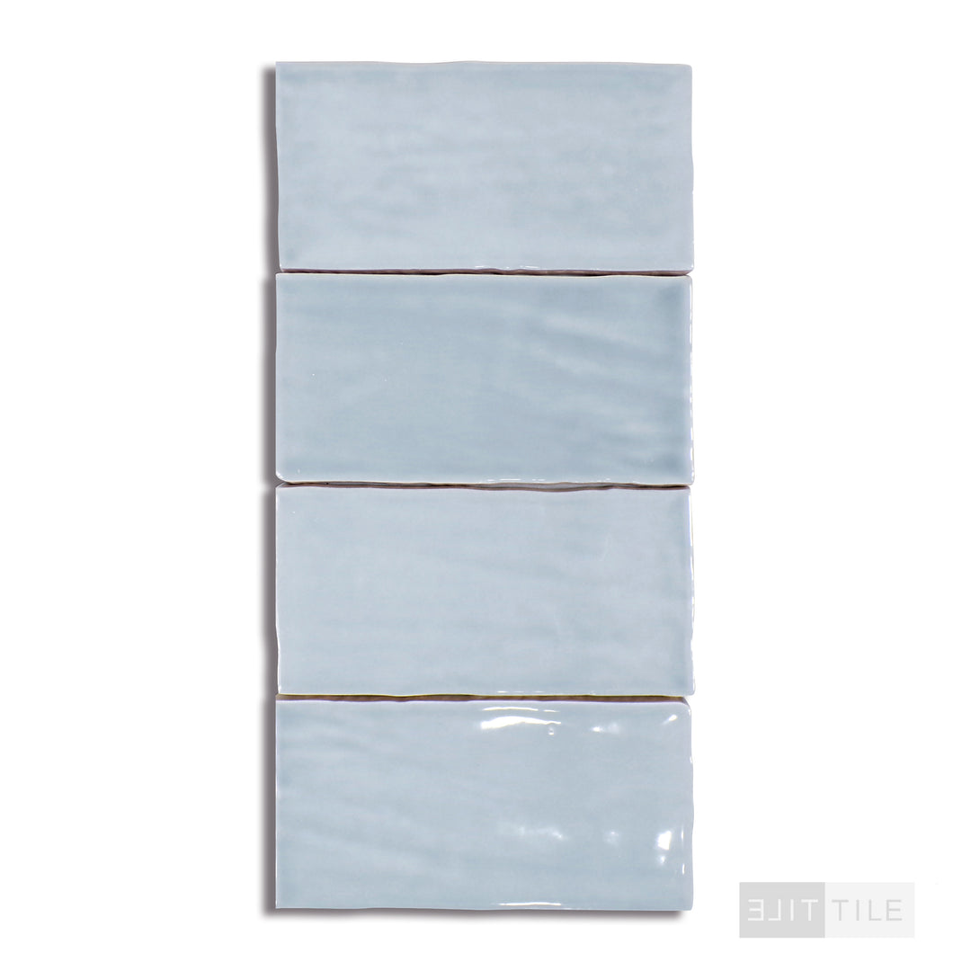 Marin Glazed Ceramic Field Tile 2.5X5 Misty Blue Gloss – Elit Tile