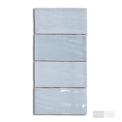 Marin Glazed Ceramic Field Tile 2.5X5 Misty Blue Gloss