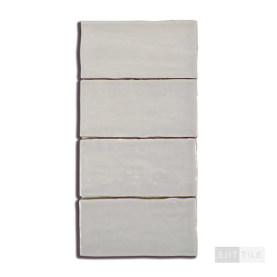 Marin Glazed Ceramic Field Tile 2.5X5 Pebble Gray Gloss