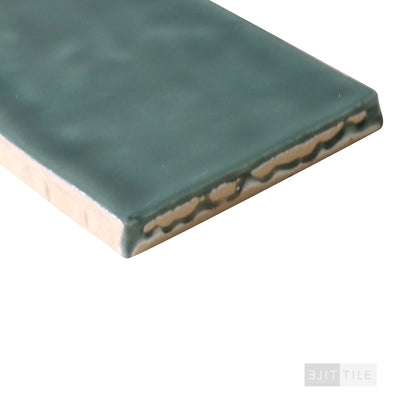 Marin Glazed Ceramic Field Tile 2.5X10 Ocean Teal Gloss