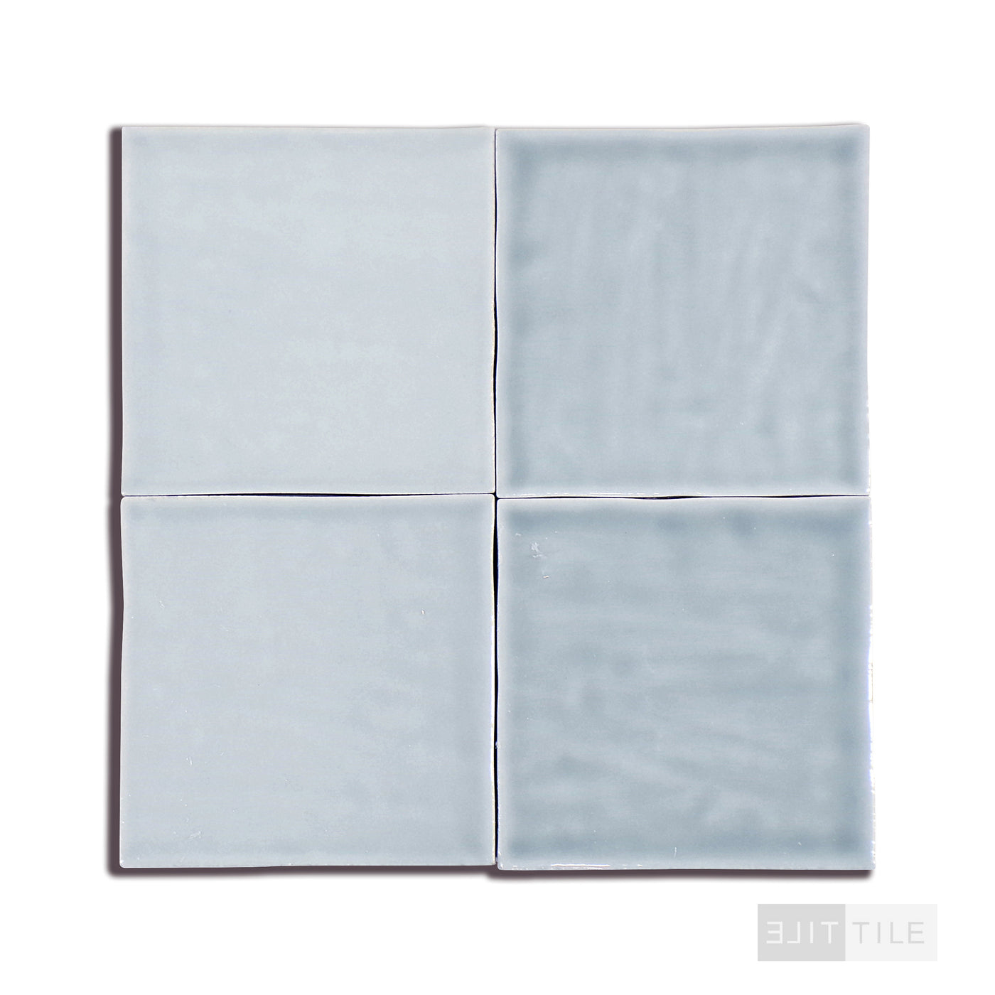 Marin Glazed Ceramic Field Tile 4X4 Misty Blue Gloss