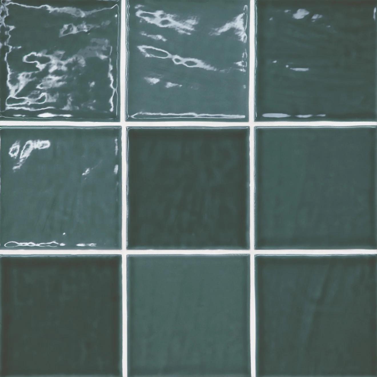 Marin Glazed Ceramic Field Tile 4X4 Ocean Teal Gloss