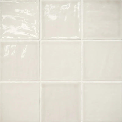 Marin Glazed Ceramic Field Tile 4X4 Sand Dollar Gloss