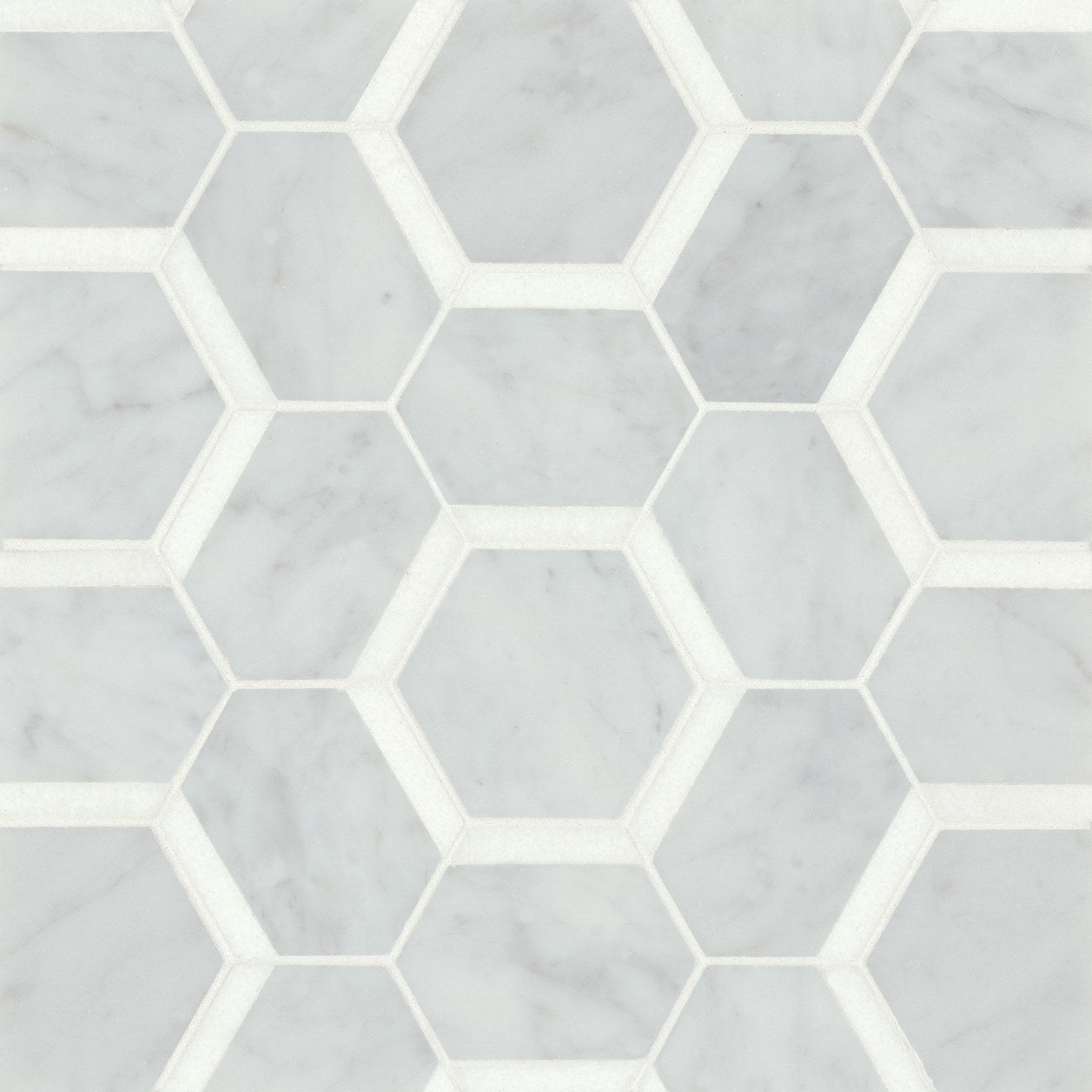 Matisse Stone Mosaic 10-1/2X12 White Carrara & Thassos Honed