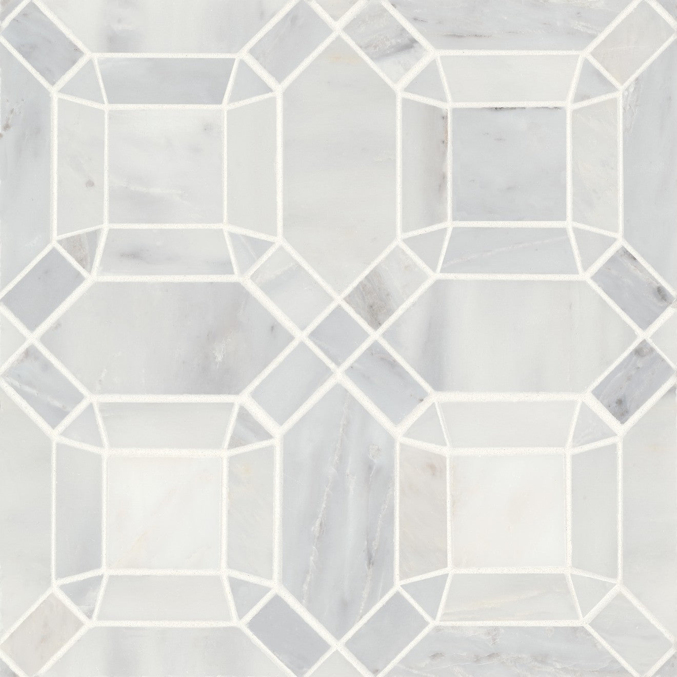 Monet Stone Mosaic 11-1/4X11-1/4 Oriental White Honed