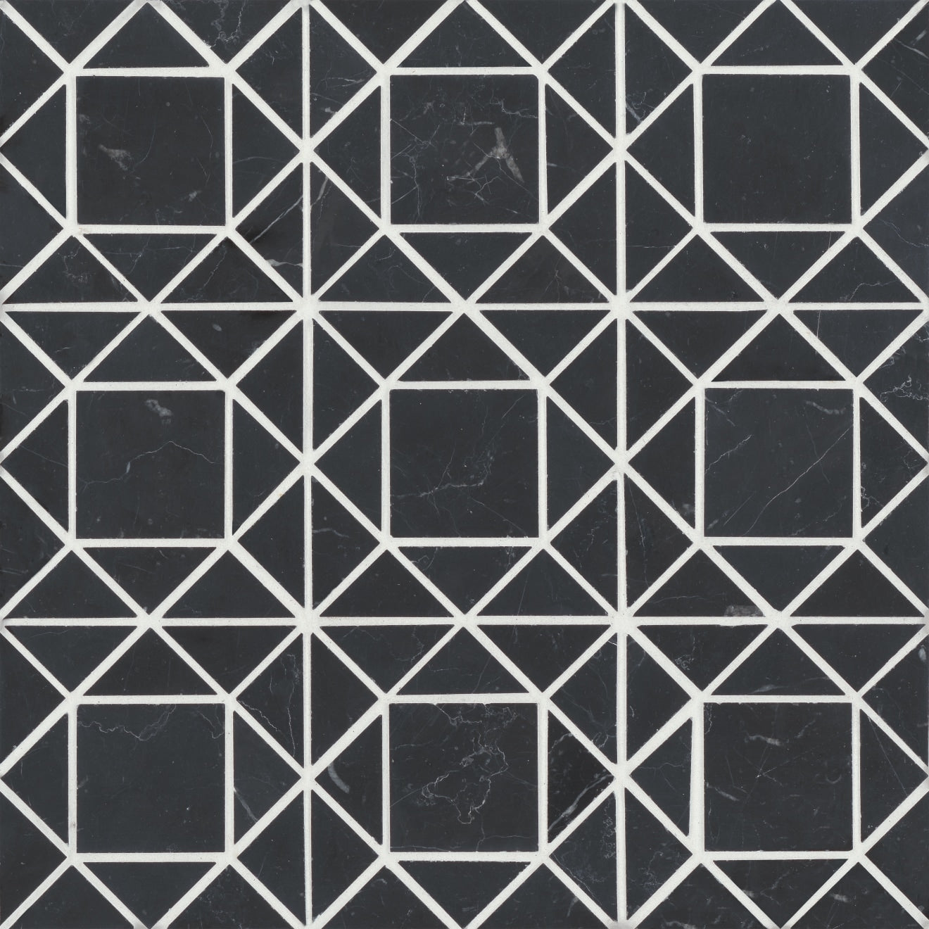 Monet Stone Mosaic 11-3/4X11-3/4 Nero Marquina Honed