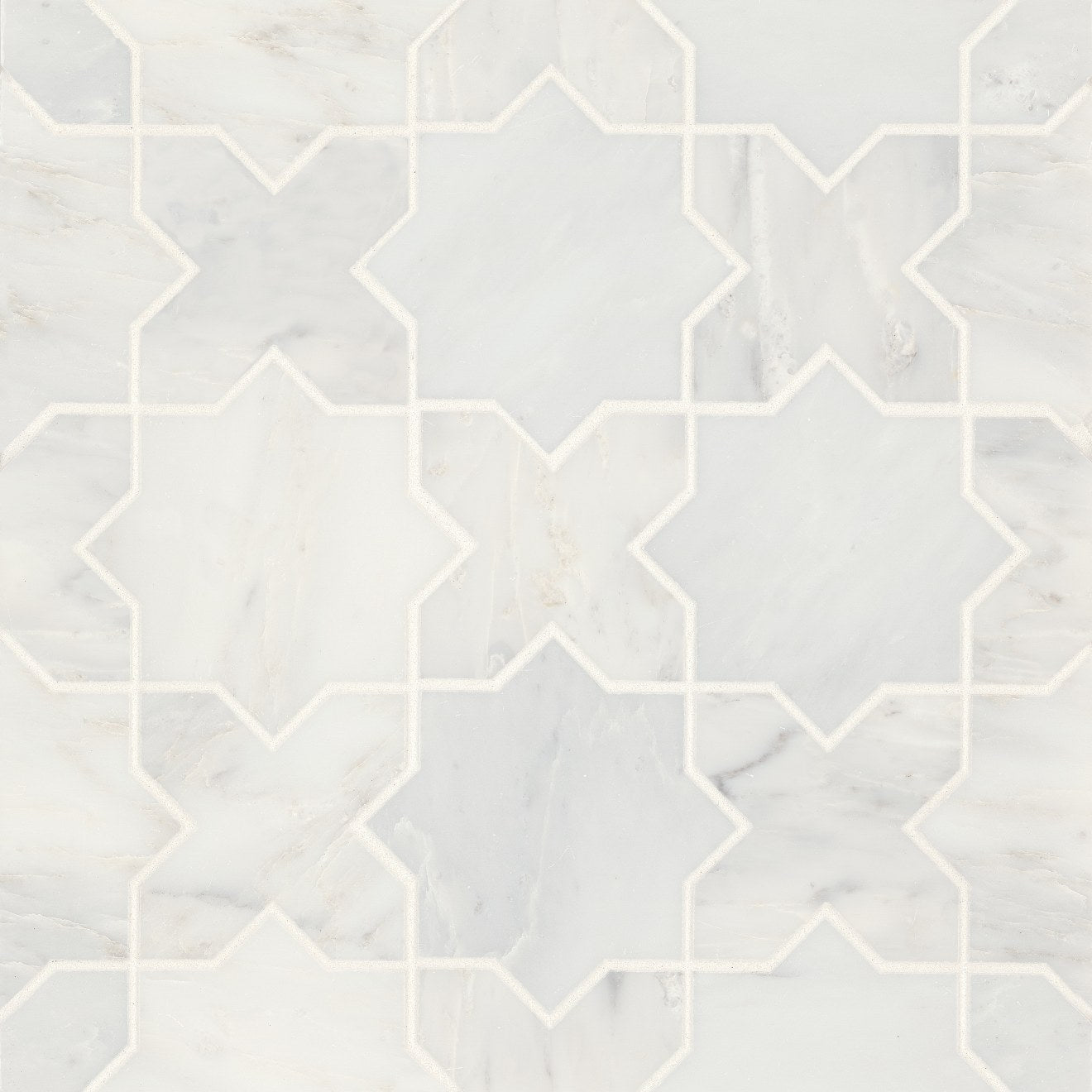 Monet Stone Mosaic 12-1/8X12-1/8 Oriental White Honed