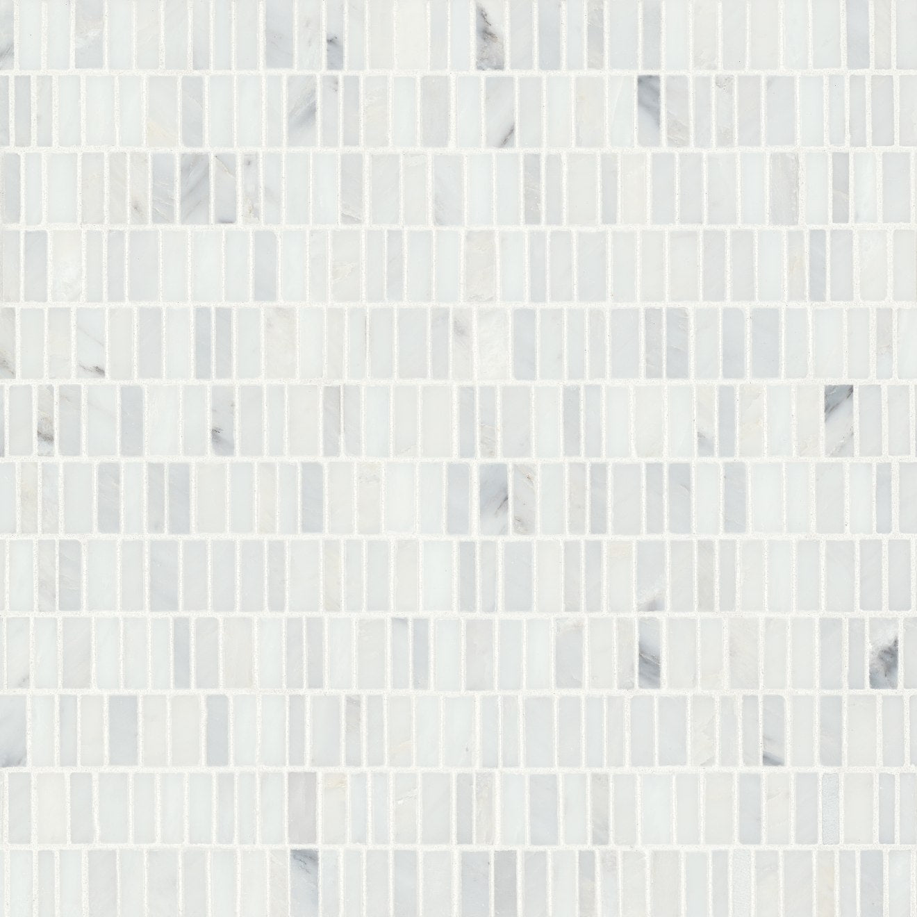 Monet Stone Mosaic 12X12-1/4 Oriental White Honed