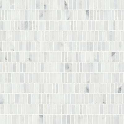 Monet Stone Mosaic 12X12-1/4 Oriental White Honed