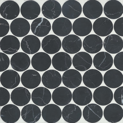 Monet Stone Mosaic 11-1/2X11-3/4 Nero Marquina Honed