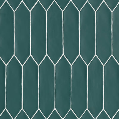 Reine Glazed Ceramic Field Tile 3X12 Dark Teal Matte