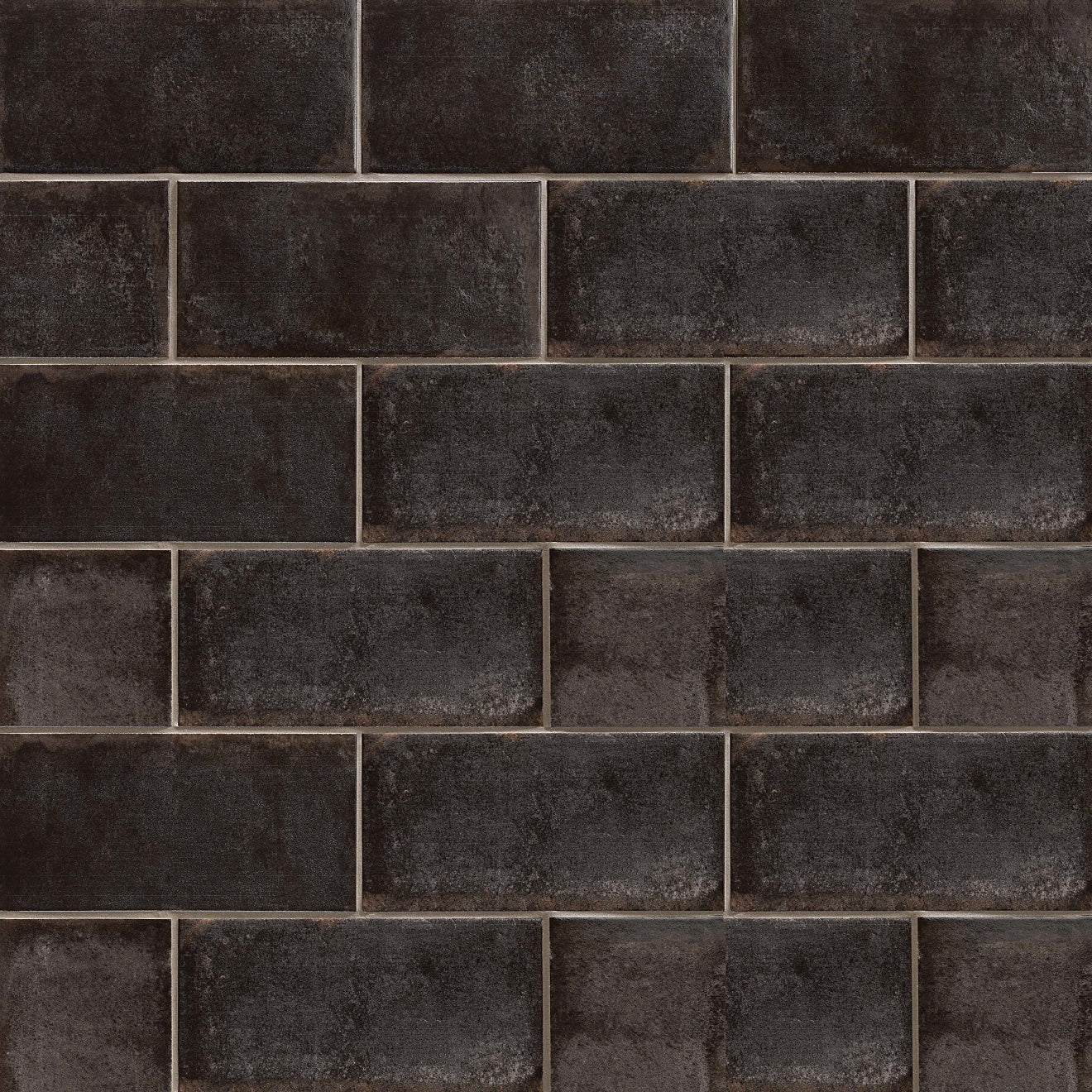 Vivace Glazed Porcelain Pressed Field Tile 4X9 Caviar Gloss