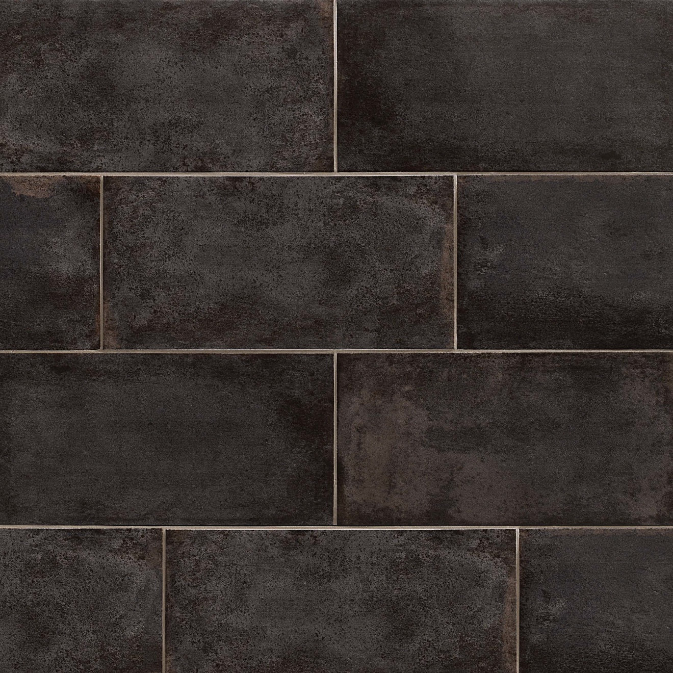 Vivace Glazed Porcelain Pressed Field Tile 9X18 Caviar Matte