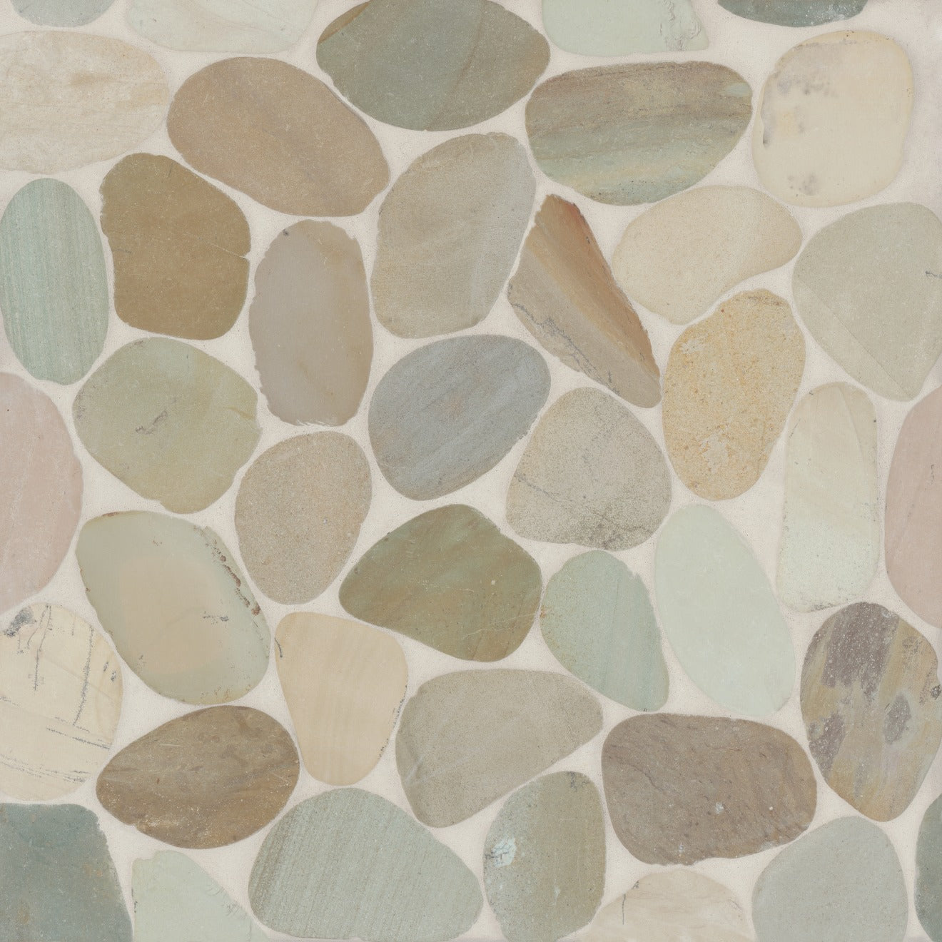 Waterbrook Sliced Pebble Stone Mosaic 12X12 Golden