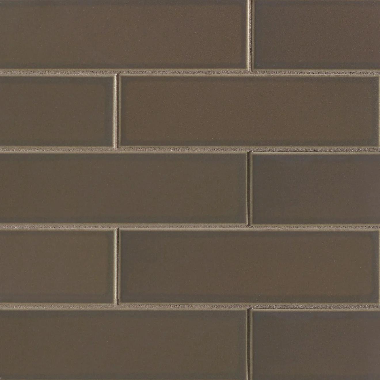 Zenia Glazed Porcelain Field Tile 2-1/2X9 Umbra Matte