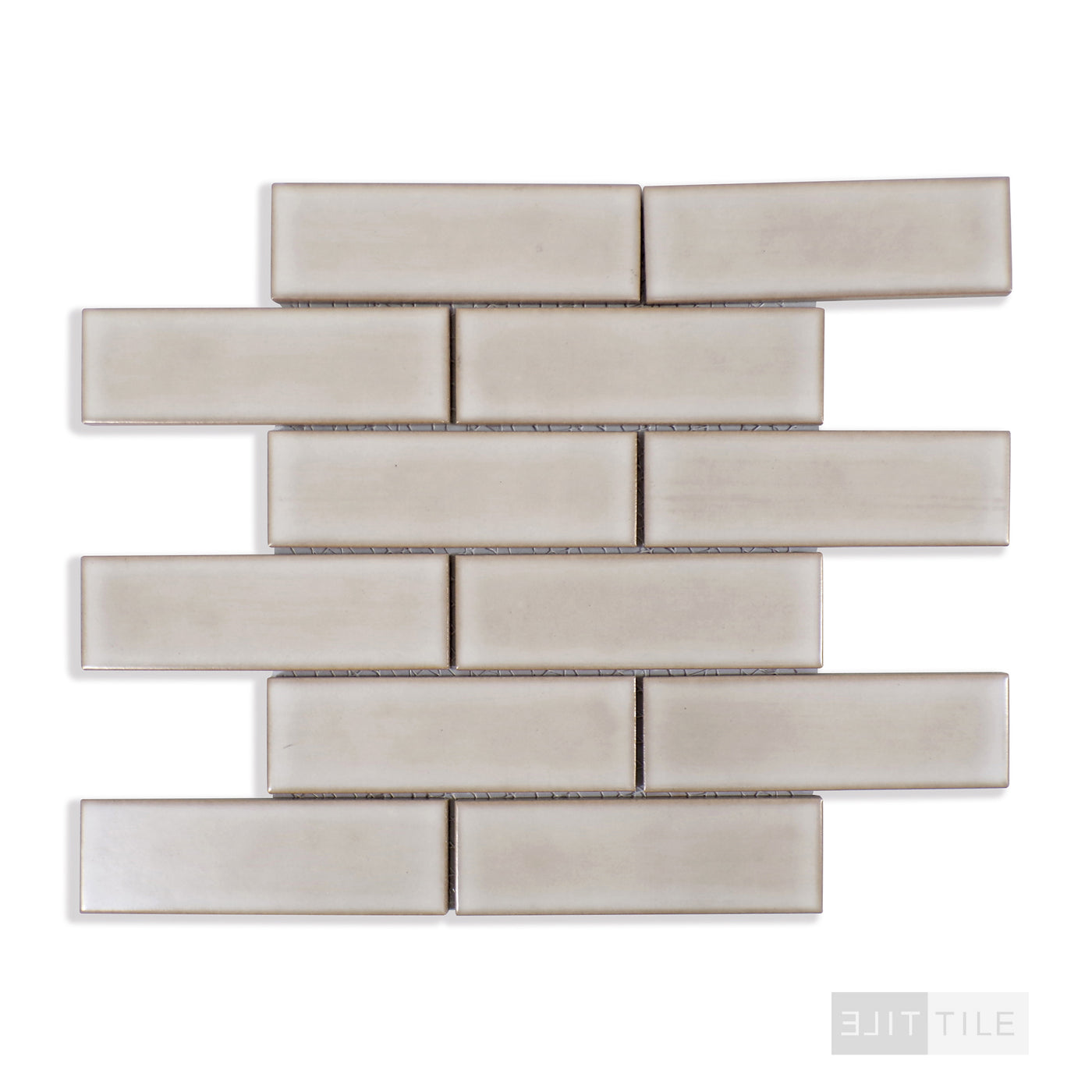 Zenia 2X6 Glazed Porcelain Mosaic 11-1/2X11-1/4 Solar Matte