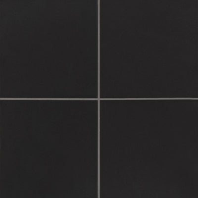 Rothko Glazed Ceramic Field Tile 9X9 Black Matte