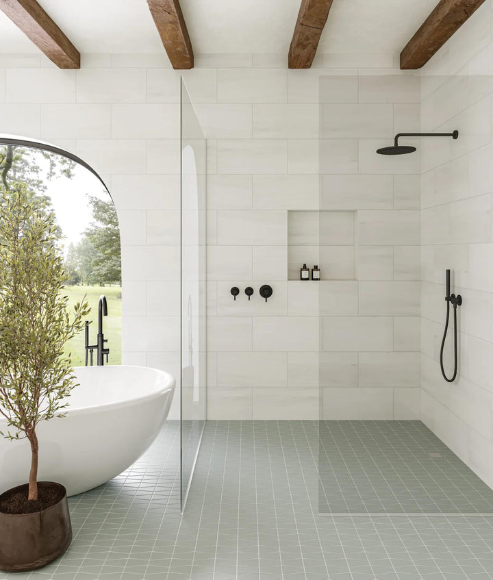 Marin Trapezoid Aloe Green Matte - Elit Tile