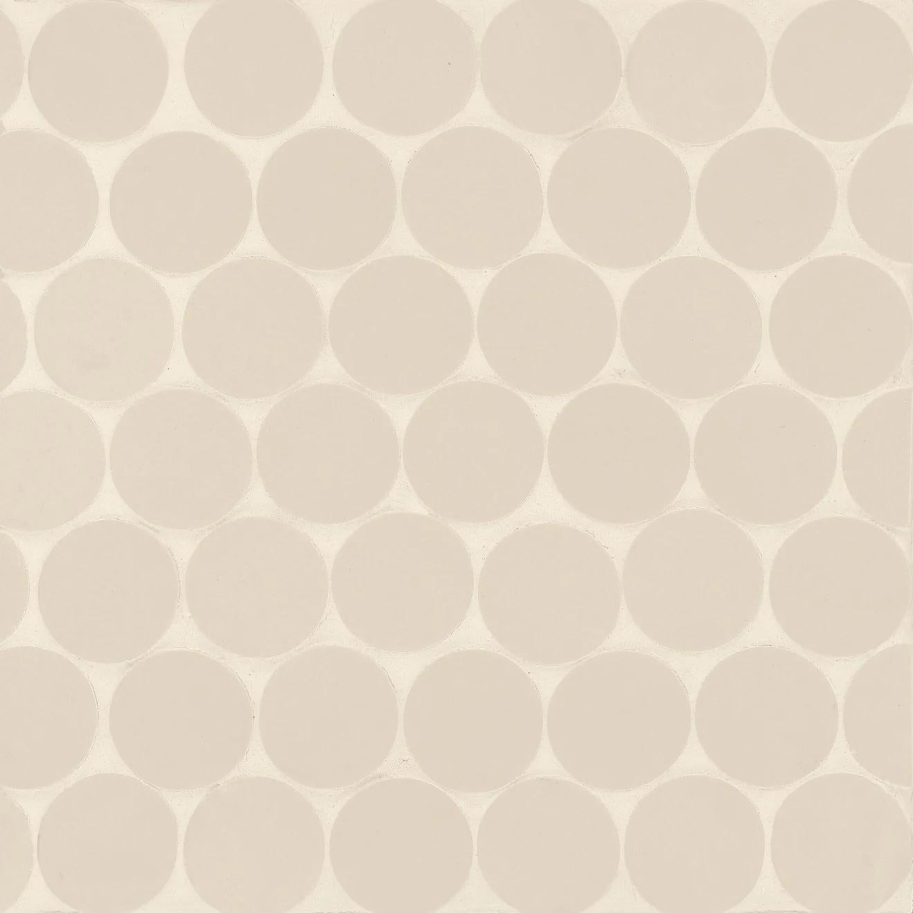 Makoto 2" Round Tatami Beige Matte Mosaic