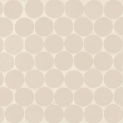 Makoto 2" Round Tatami Beige Matte Mosaic