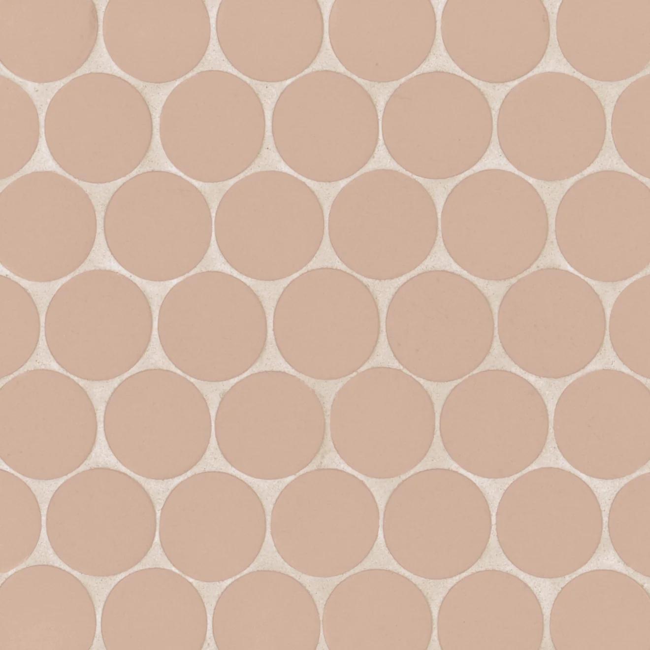 Makoto 2" Round Momoiro Blush Matte Mosaic