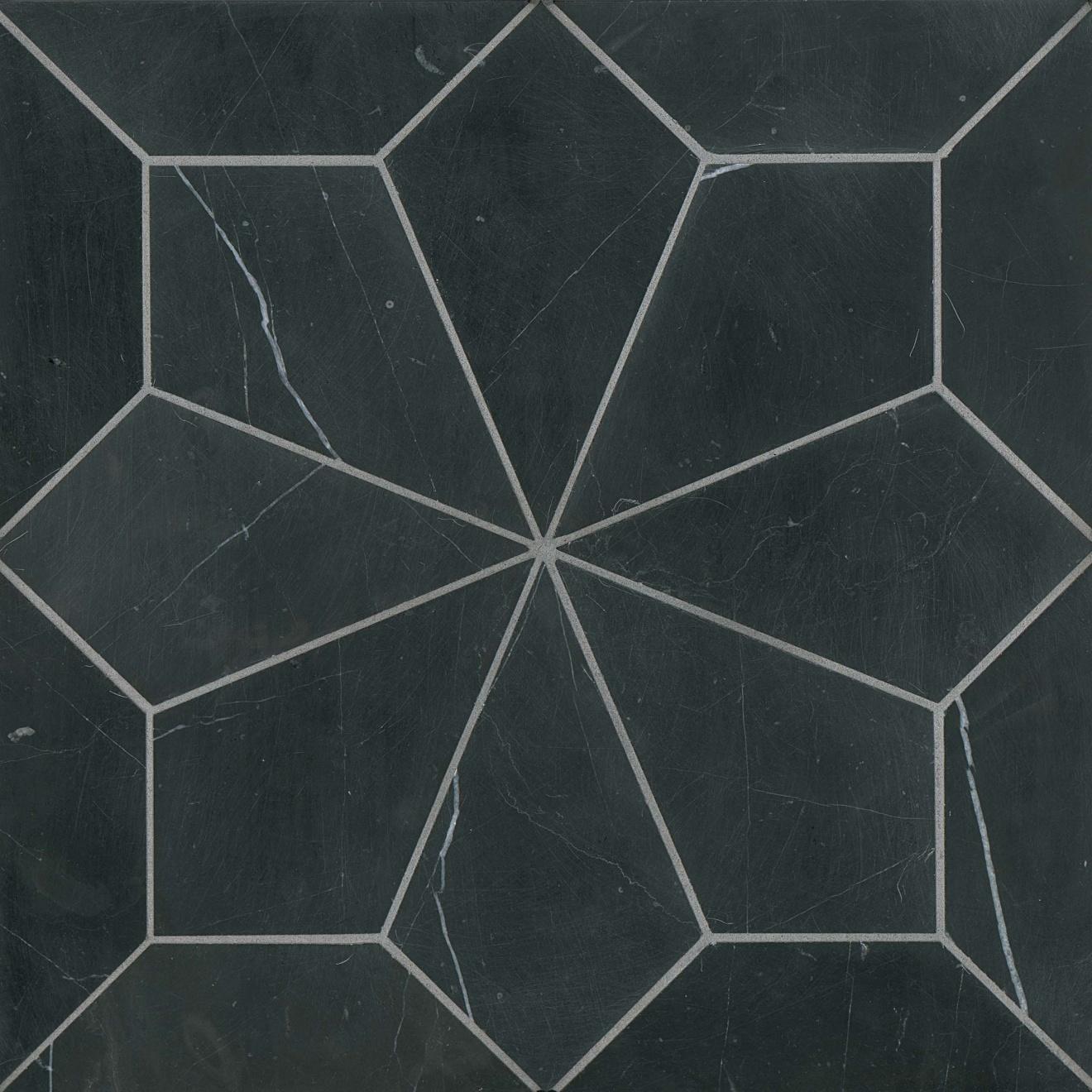 Blomma Mosaic Honed 12X12 Nero