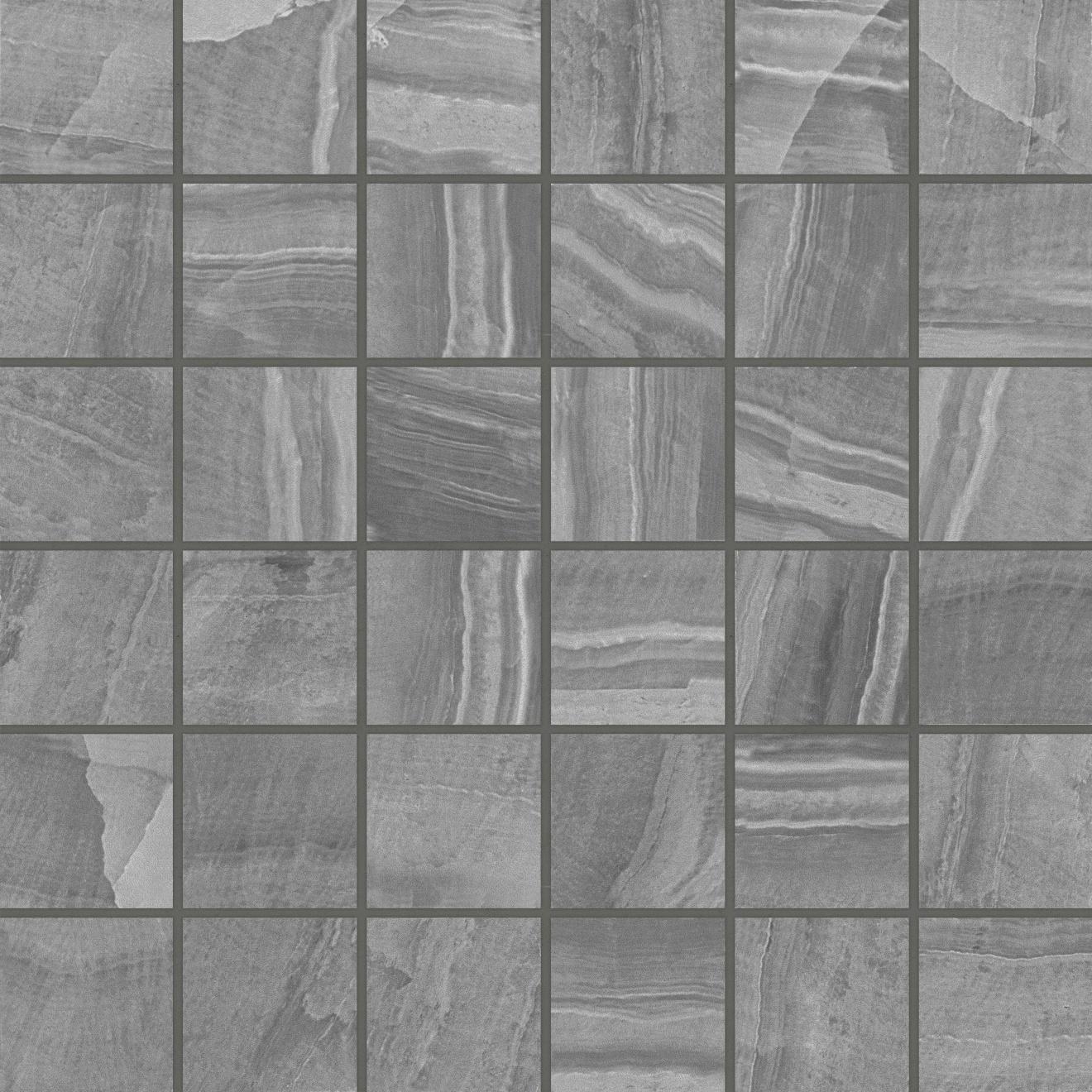 Gemma 2X2 Mosaic Honed 12X12 Grey Onyx