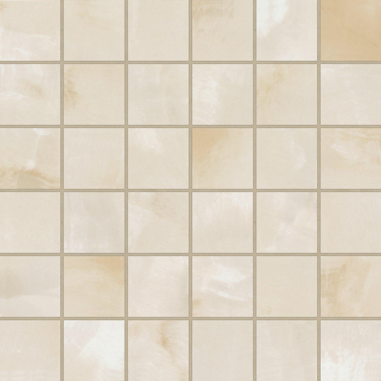 Gemma 2X2 Mosaic Polished 12X12 Beige Onyx