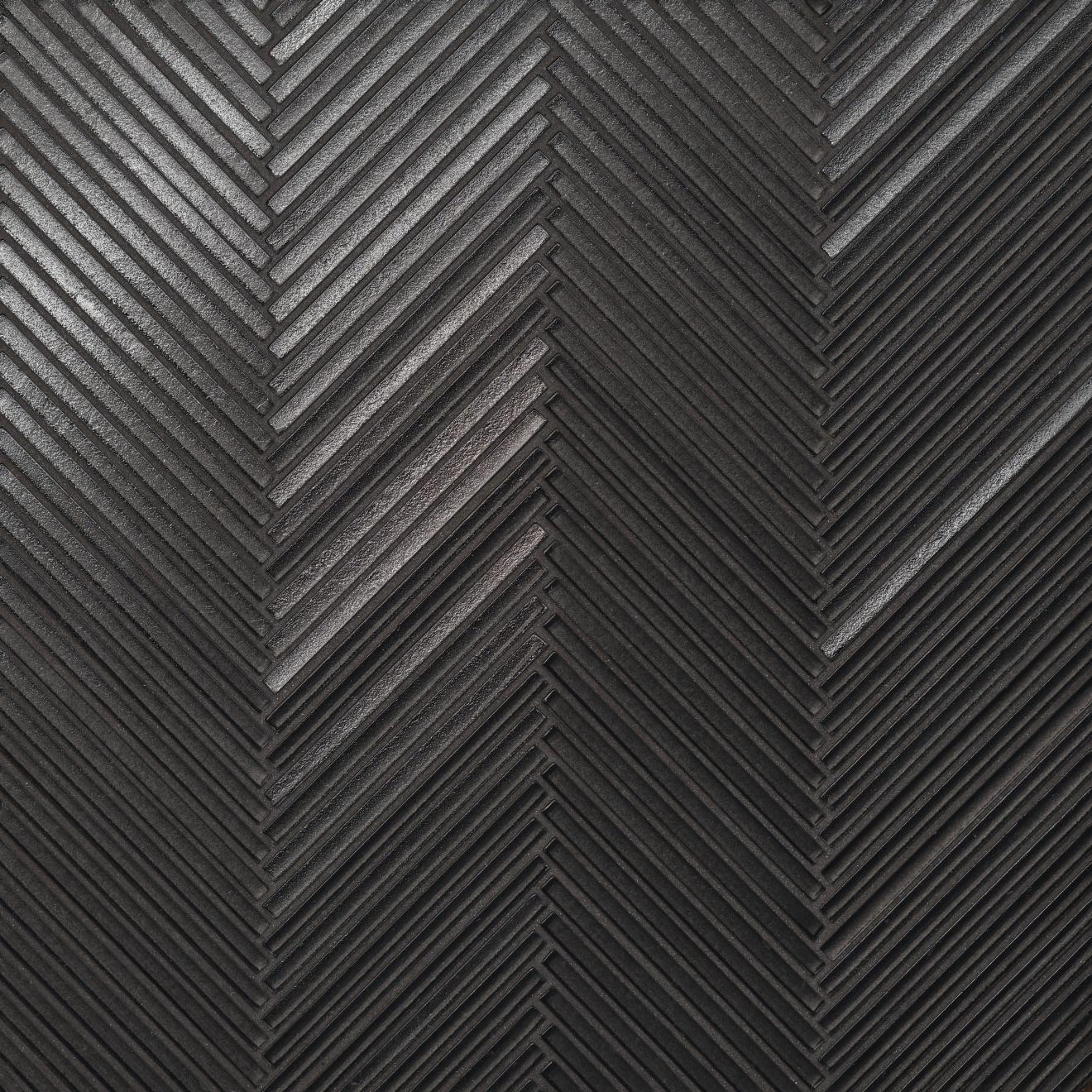 Kaikos Skinny Chevron Glass Mosaic Matte 11-1/4X11-1/4 Brown