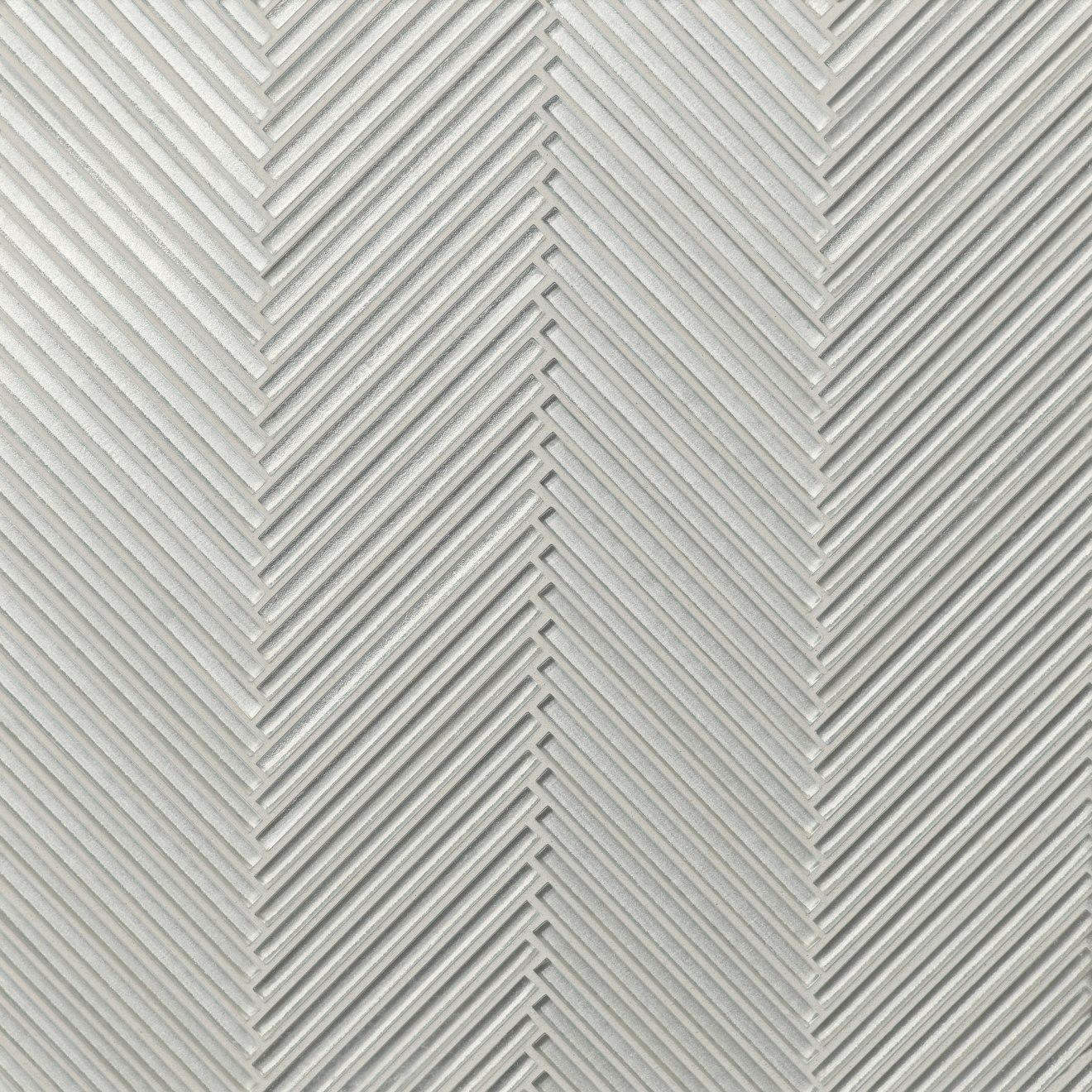 Kaikos Skinny Chevron Glass Mosaic Matte 11-1/4X11-1/4 Pearl