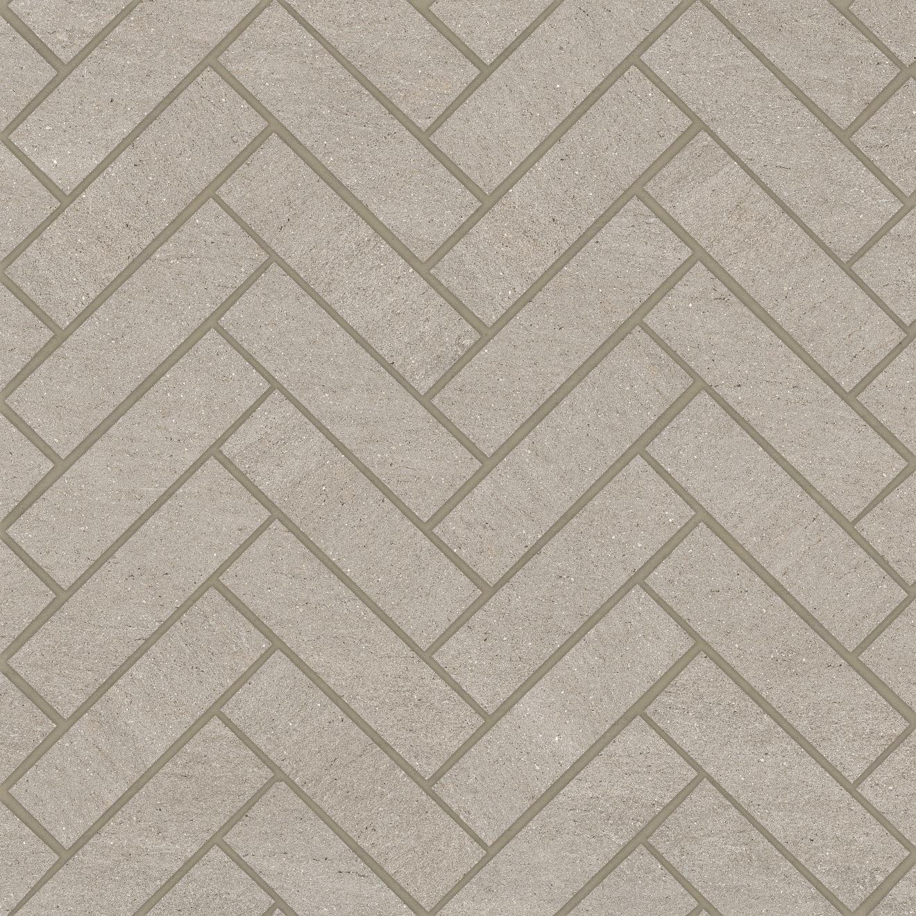 Magnifica Era 8mm Herringbone Mosaic Honed 1X4 Basalt Sand