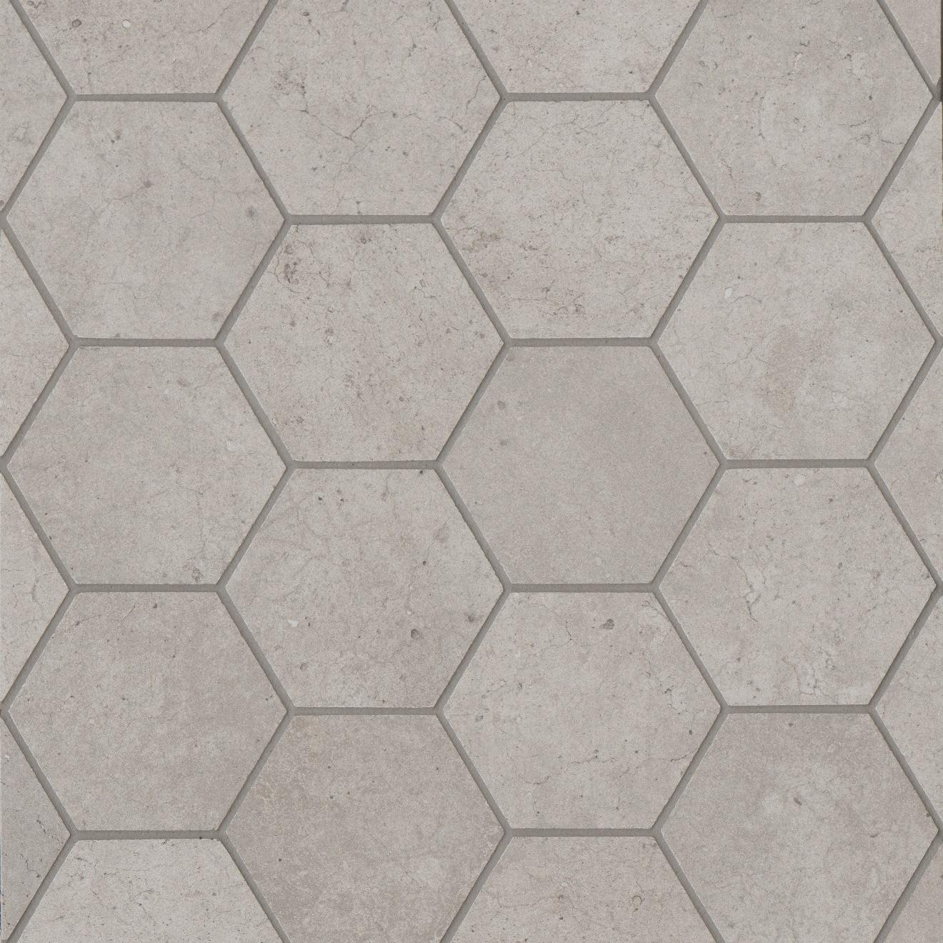 Materika 3" Hexagon Mosaic Matte 10-1/4X11-3/4 Griege