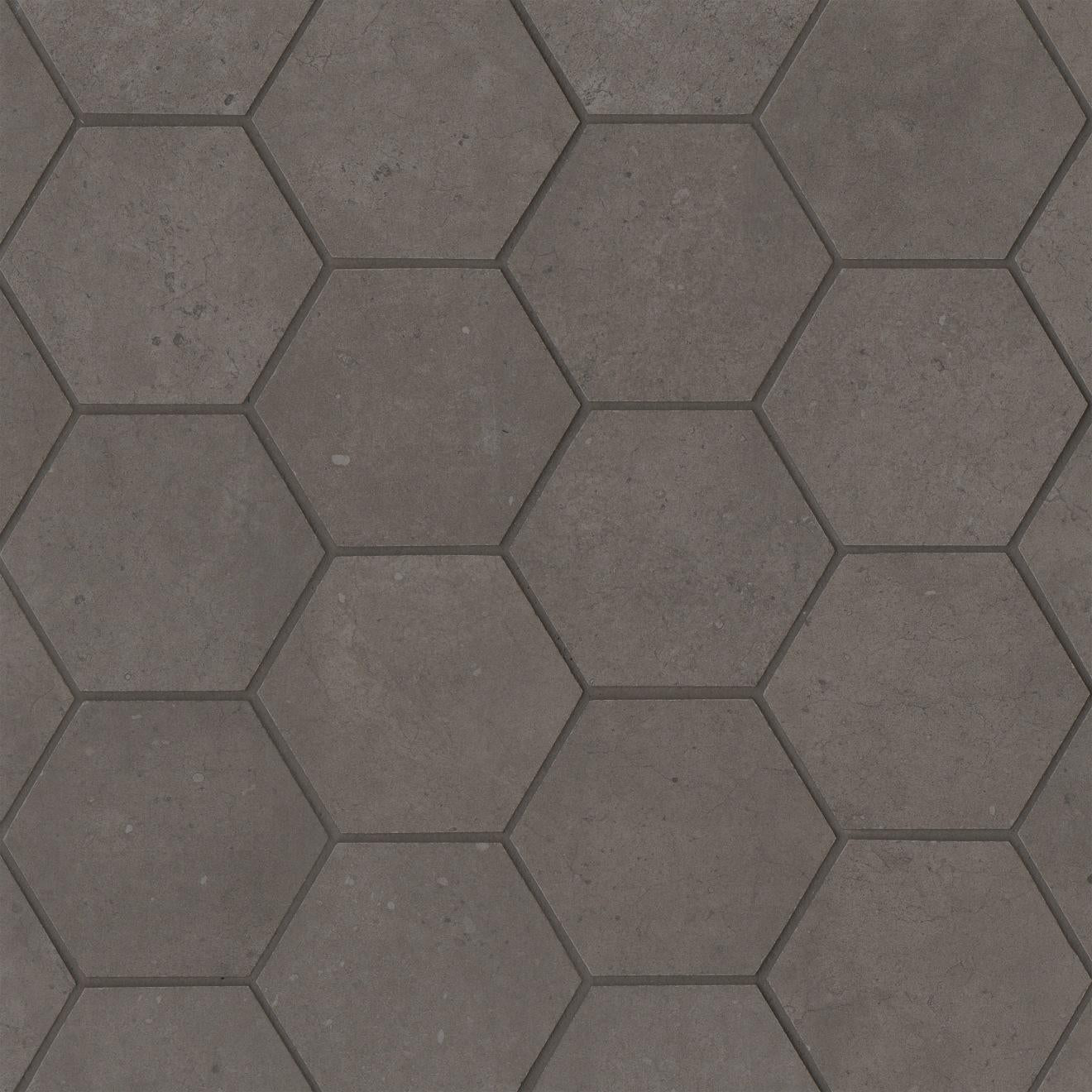 Materika 3" Hexagon Mosaic Matte 10-1/4X11-3/4 Mud