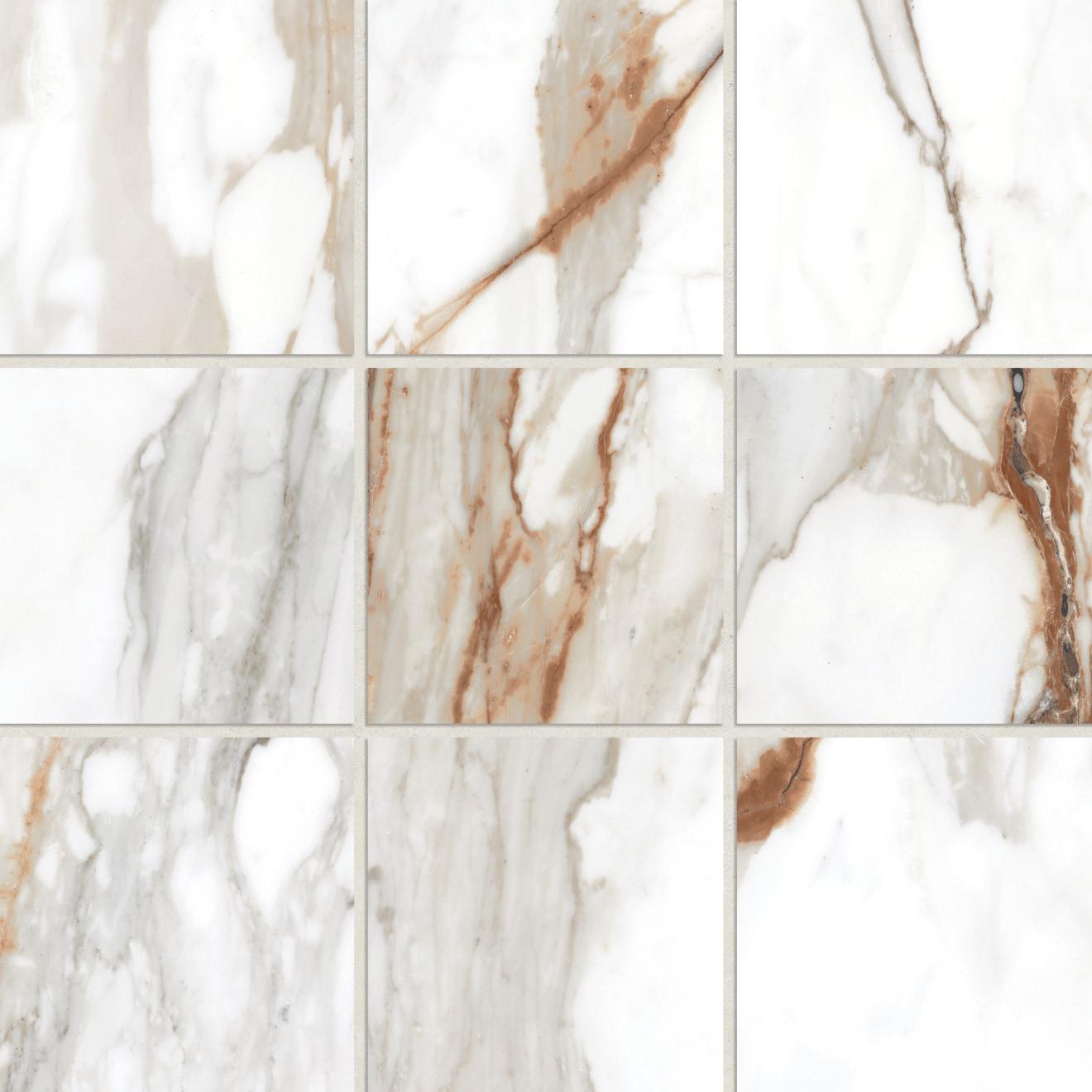 Prati 4X4 Mosaic Honed 12X12 Calacatta Macchia Vecchia