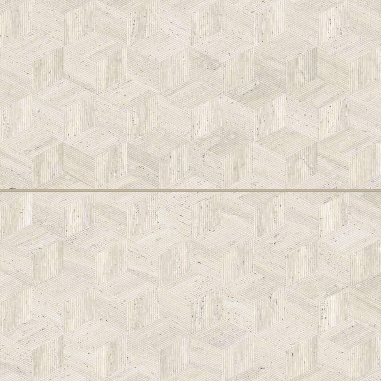 Sensi Roma Cube Deco Satin 24X48 Ivory