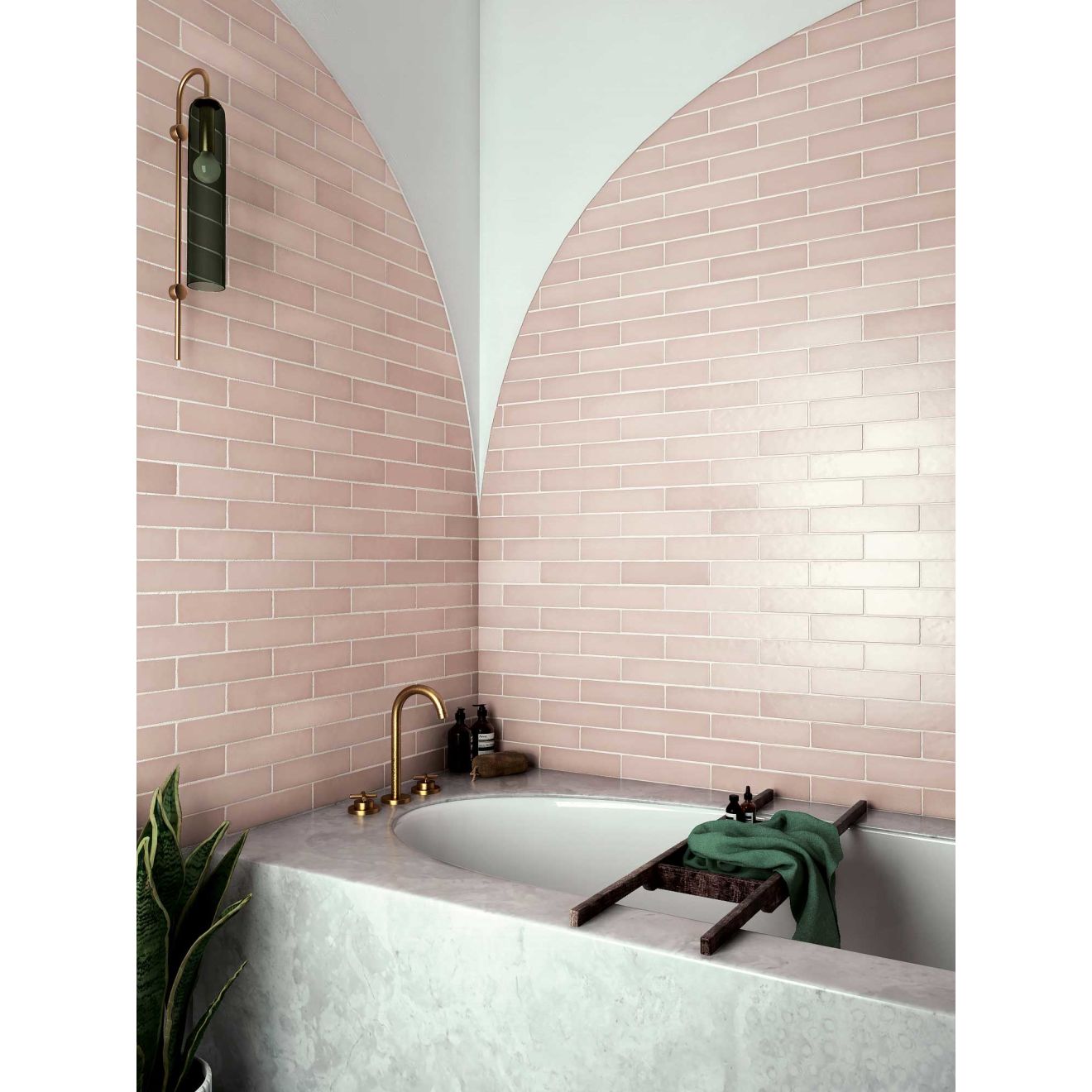 Makoto Ceramic Tile 2.5X10 Momoiro Blush Matte